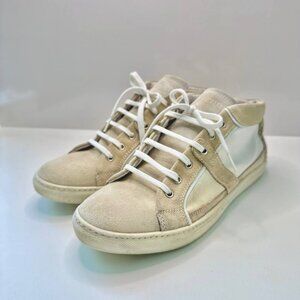 Gianfranco Ferre Tan Leather & Suede Mid Sneakers– Made in Italy - EU 43 / US 10
